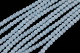 Cats Eye- Selenite Quartz- High Quality in Smooth Round, 4mm, 6mm, 8mm, 10mm, 12mm- Full Strand 15.5 inches Long- Light Aqua