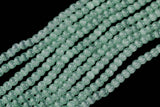 Cats Eye- Selenite Quartz- High Quality in Smooth Round, 4mm, 6mm, 8mm, 10mm, 12mm- Full Strand 15.5 inches Long- Light Lime Green