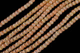 Cats Eye- Selenite Quartz- High Quality in Smooth Round, 4mm, 6mm, 8mm, 10mm, 12mm- Full Strand 15.5 inches Long- Umbre Orange Yellow