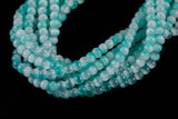 Cats Eye- Selenite Quartz- High Quality in Smooth Round, 4mm, 6mm, 8mm, 10mm, 12mm- Full Strand 15.5 inches Long- Umbre Blue