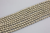 Natural Pyrite Faceted round Beads Full Strands. 3mm, 4mm, 6mm, 8mm, 10mm- Nice Size Hole- Fits Most Stretchy and Silk Strings