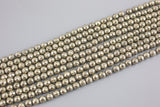 Natural Pyrite Faceted round Beads Full Strands. 3mm, 4mm, 6mm, 8mm, 10mm- Nice Size Hole- Fits Most Stretchy and Silk Strings