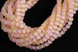 Cats Eye- Selenite Quartz- High Quality in Smooth Round, 4mm, 6mm, 8mm, 10mm, 12mm- Full Strand 15.5 inches Long- Light Kunzite Pink purple
