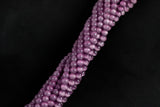 Cats Eye- Selenite Quartz- High Quality in Smooth Round, 4mm, 6mm, 8mm, 10mm, 12mm- Full Strand 15.5 inches Long-Grape Purple