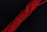 Cats Eye- Selenite Quartz- High Quality in Smooth Round, 4mm, 6mm, 8mm, 10mm, 12mm- Full Strand 15.5 inches Long- Red