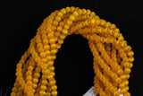 Cats Eye- Selenite Quartz- High Quality in Smooth Round, 4mm, 6mm, 8mm, 10mm, 12mm- Full Strand 15.5 inches Long- Golden Yellow