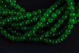 Cats Eye- Selenite Quartz- High Quality in Smooth Round, 4mm, 6mm, 8mm, 10mm, 12mm- Full Strand 15.5 inches Long- Emerald