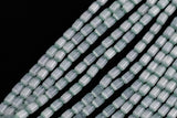 Cats Eye- Selenite Quartz- High Quality in Smooth Barrel 4x6mm- Full Strand 15.5 inches Long- Light Green