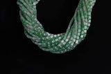 Cats Eye- Selenite Quartz- High Quality in Smooth Barrel 4x6mm- Full Strand 15.5 inches Long- Umbre Light Green
