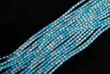 Cats Eye- Selenite Quartz- High Quality in Smooth Barrel 4x6mm- Full Strand 15.5 inches Long- Umbre Aqua