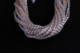 Cats Eye- Selenite Quartz- High Quality in Smooth Barrel 4x6mm- Full Strand 15.5 inches Long- Umbre Light Lavender