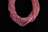 Cats Eye- Selenite Quartz- High Quality in Smooth Barrel 4x6mm- Full Strand 15.5 inches Long- Umbre Red