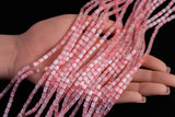 Cats Eye- Selenite Quartz- High Quality in Smooth Barrel 4x6mm- Full Strand 15.5 inches Long- Umbre Red