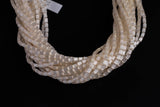 Cats Eye- Selenite Quartz- High Quality in Smooth Barrel 4x6mm- Full Strand 15.5 inches Long- Light Champagne