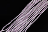 Cats Eye- Selenite Quartz- High Quality in Smooth Barrel 4x6mm- Full Strand 15.5 inches Long- Light Kunzite
