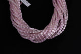 Cats Eye- Selenite Quartz- High Quality in Smooth Barrel 4x6mm- Full Strand 15.5 inches Long- Light Kunzite