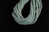 Cats Eye- Selenite Quartz- High Quality in Smooth Barrel 6mm or 8mm Full Strand 15.5 inches Long-Light Green