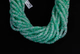 Cats Eye- Selenite Quartz- High Quality in Smooth Barrel 6mm or 8mm Full Strand 15.5 inches Long- Umbre Light Green