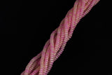 Cats Eye- Selenite Quartz- High Quality in Smooth Barrel 6mm or 8mm Full Strand 15.5 inches Long- Umbre Dark Pink Green