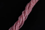 Cats Eye- Selenite Quartz- High Quality in Smooth Barrel 6mm or 8mm Full Strand 15.5 inches Long- Umbre Light Pink