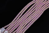 Cats Eye- Selenite Quartz- High Quality in Smooth Barrel 6mm or 8mm Full Strand 15.5 inches Long- Light Kunzite Pink