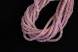 Cats Eye- Selenite Quartz- High Quality in Smooth Barrel 6mm or 8mm Full Strand 15.5 inches Long- Light Kunzite Pink
