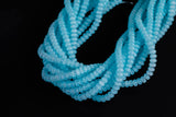 Cats Eye- Selenite Quartz- High Quality in Smooth Barrel 6mm or 8mm Full Strand 15.5 inches Long- Aquamarine