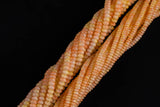 Cats Eye- Selenite Quartz- High Quality in Smooth Barrel 6mm or 8mm Full Strand 15.5 inches Long- Sunburst Yellow