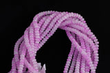 Cats Eye- Selenite Quartz- High Quality in Smooth Barrel 6mm or 8mm Full Strand 15.5 inches Long- Umbre Lavender