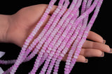 Cats Eye- Selenite Quartz- High Quality in Smooth Barrel 6mm or 8mm Full Strand 15.5 inches Long- Umbre Lavender