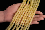 Cats Eye- Selenite Quartz- High Quality in Smooth Barrel 6mm or 8mm Full Strand 15.5 inches Long- Light Golden Yellow