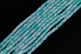 Cats Eye- Selenite Quartz- High Quality in Smooth Barrel 6mm or 8mm Full Strand 15.5 inches Long- Umbre Ligh Teal