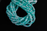 Cats Eye- Selenite Quartz- High Quality in Smooth Barrel 6mm or 8mm Full Strand 15.5 inches Long- Umbre Ligh Teal