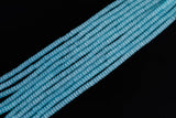 Cats Eye- Selenite Quartz- High Quality in Smooth Barrel 6mm or 8mm Full Strand 15.5 inches Long- Teal Aqua