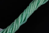 Cats Eye- Selenite Quartz- High Quality in Smooth Barrel 6mm or 8mm Full Strand 15.5 inches Long- Lime Green
