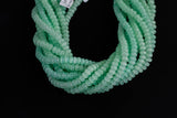 Cats Eye- Selenite Quartz- High Quality in Smooth Barrel 6mm or 8mm Full Strand 15.5 inches Long- Lime Green