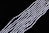 Cats Eye- Selenite Quartz- High Quality in Smooth Barrel 6mm or 8mm Full Strand 15.5 inches Long- White