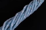 Aquamarine Light Blue Jade Beads Roundel 8mm - Full Strand 15.5 inch Strand AAA Quality Smooth