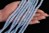 Aquamarine Light Blue Jade Beads Roundel 8mm - Full Strand 15.5 inch Strand AAA Quality Smooth