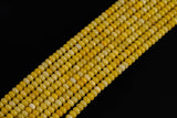 Yellow-Colored Jade - High Quality in Roundel, 8mm- Full 15.5 Inch Strand-Full Strand 15.5 inch Strand Smooth Gemstone Beads