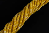 Yellow-Colored Jade - High Quality in Roundel, 8mm- Full 15.5 Inch Strand-Full Strand 15.5 inch Strand Smooth Gemstone Beads