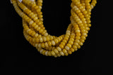 Yellow-Colored Jade - High Quality in Roundel, 8mm- Full 15.5 Inch Strand-Full Strand 15.5 inch Strand Smooth Gemstone Beads