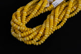 Yellow-Colored Jade - High Quality in Roundel, 8mm- Full 15.5 Inch Strand-Full Strand 15.5 inch Strand Smooth Gemstone Beads