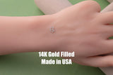 Horse Shoe Cross Connector - Tiny 14Kt Gold Filled or Sterling Silver Connectors- for Bracelet or Necklace - Permanent Jewelry Supply