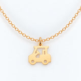 Gold Filled Golf Cart Necklace or Charm, 14k Gold Filled or Sterling Silver, Dainty Minimalist Jewelry, Birthday Gift for Her, Bridesmaid
