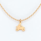 Gold Filled Necklace Four Wheeler Necklace or Charm, 14k Gold Filled or Sterling Silver, Dainty Minimalist Jewelry, Birthday Gift for Her