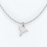 Gold Filled Necklace Hummingbird Bird Necklace or Charm, 14k Gold Filled or Sterling Silver, Dainty Minimalist Jewelry