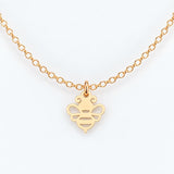 Gold Filled Necklace Queen Bee Necklace or Charm, 14k Gold Filled or Sterling Silver, Dainty Minimalist Jewelry, Birthday Gift for Her