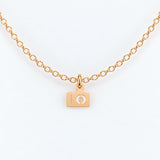 Gold Filled Necklace Camera Necklace or Charm, 14k Gold Filled or Sterling Silver, Dainty Minimalist Jewelry, Birthday Gift for Her
