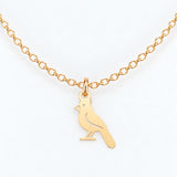 Gold Filled Necklace Cardinal Bird Necklace or Charm, 14k Gold Filled or Sterling Silver, Dainty Minimalist Jewelry, Birthday Gift for Her